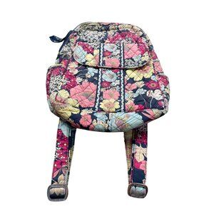 Vera Bradley Womens red yellow floral qilted Small Backpack SKU 8678